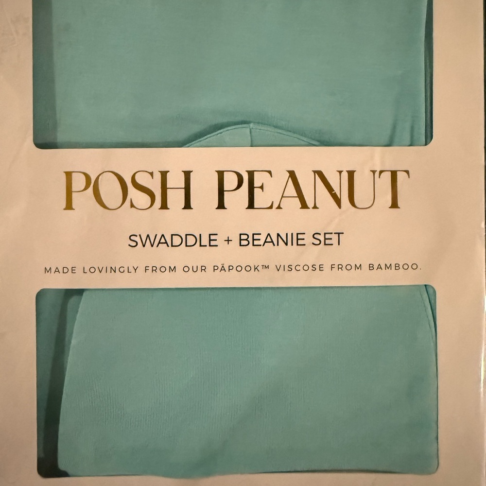 Posh Peanut swaddle and beanie set